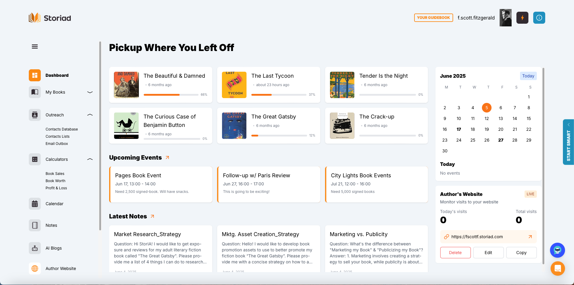 Storiad-Dashboard